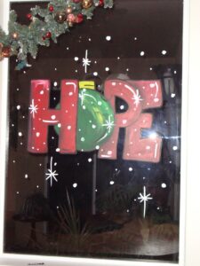 HOPE window glass printing