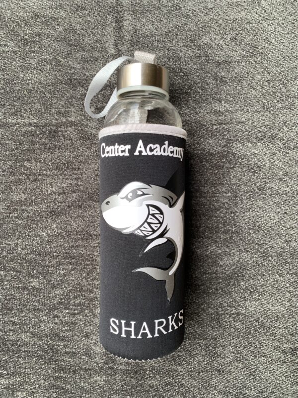 Custom Beverage Container Shark Black Bottle