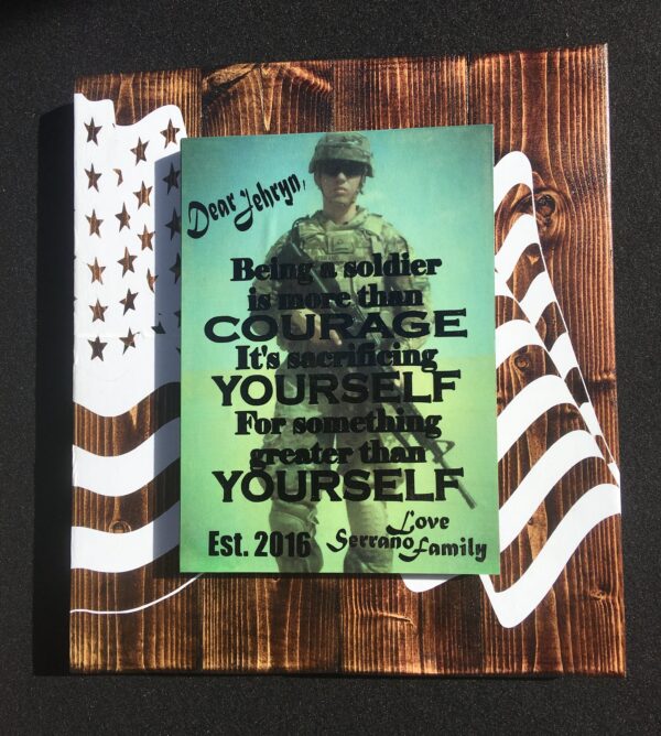 Soldier Custom Wooden Sign Frame