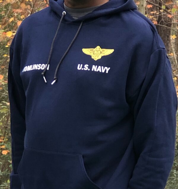 Navy Blue Color Hoodie with US Navy Logo