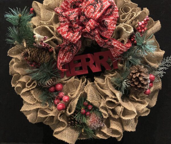 Holiday Florals Christmas Wreath